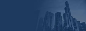 Chicago skyline with navy color overlay